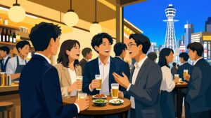 After-Work Tachinomi in Osaka: How Standing Bars Shape Team Bonding and Networking