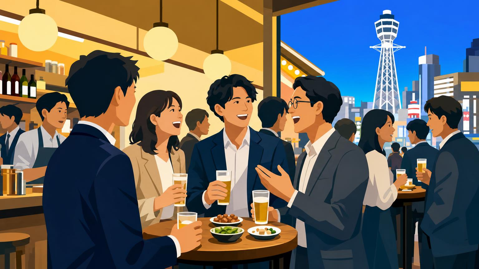 After-Work Tachinomi in Osaka: How Standing Bars Shape Team Bonding and Networking