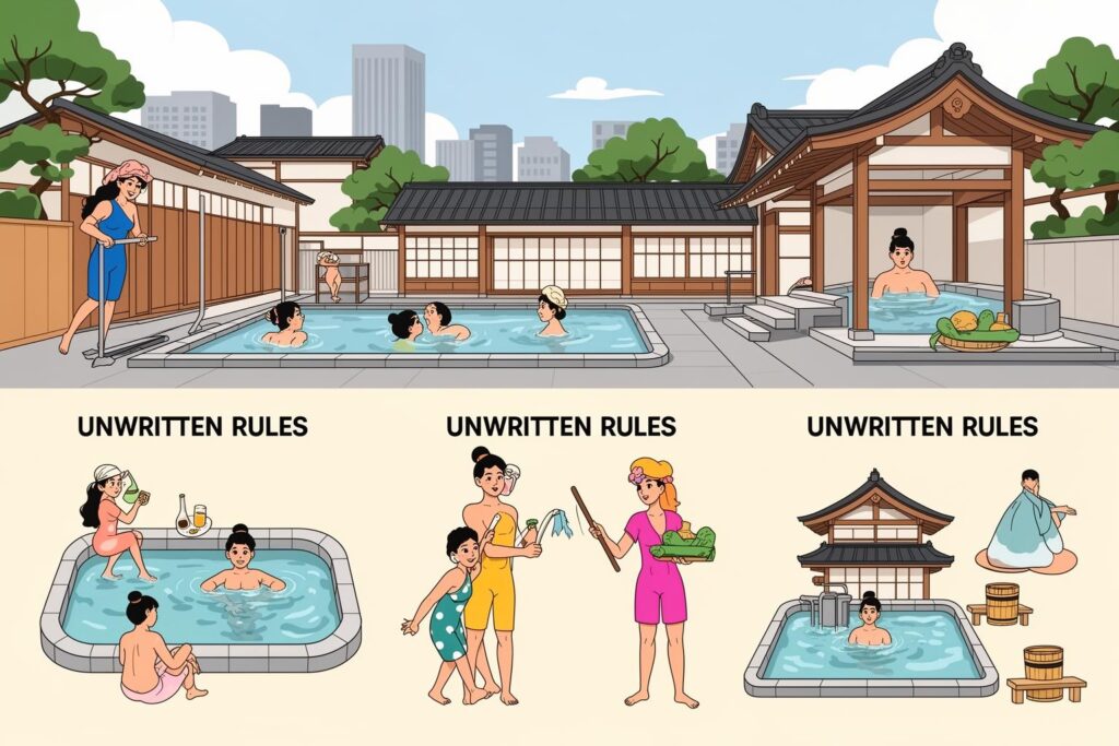 Sentō Drawing Connecting with Locals: A Guide to the Social Rituals of Osaka’s Sentō ...