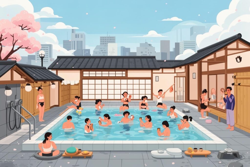 Sentō Drawing Integrating into Local Life: A Guide to Etiquette and Community at ...